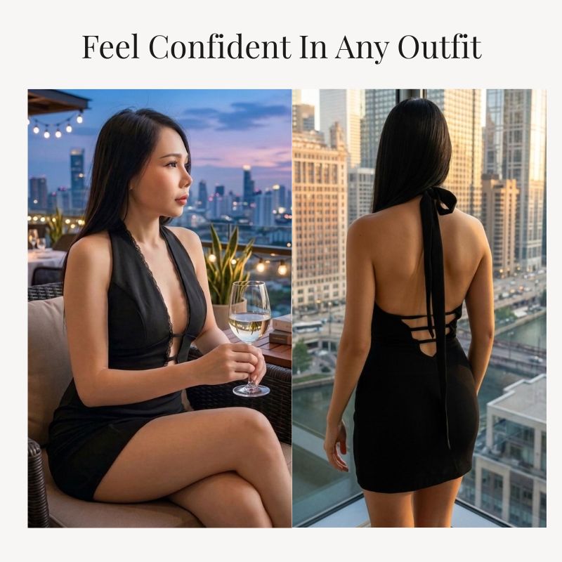 sweat-proof-nipple-covers In Backless Dress